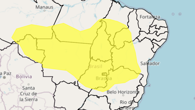  Continua alerta amarelo de perigo potencial de chuvas intensas para Remanso e Região